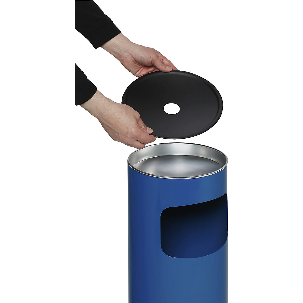 Combiné cendrier-poubelle anti-feu – VAR (Illustration du produit 7)