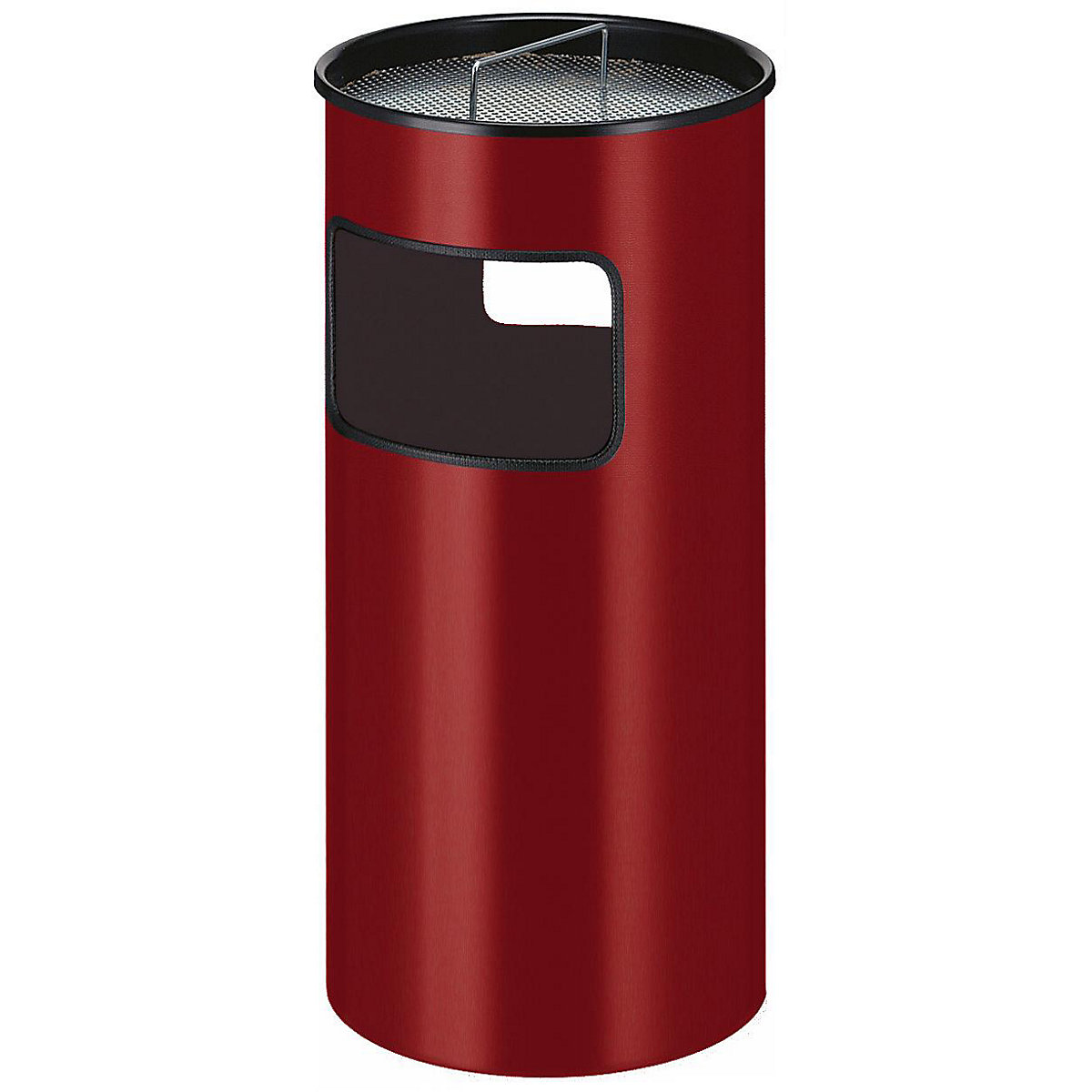 Combiné cendrier-poubelle, capacité 50 l, h x Ø 690 x 320 mm, rouge-2