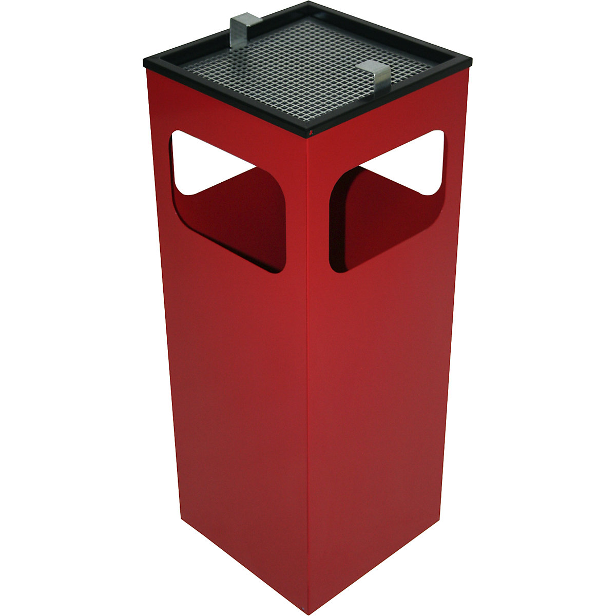 Combiné cendrier-poubelle, capacité 29 l, l x h x p 250 x 655 x 250 mm, rouge-3