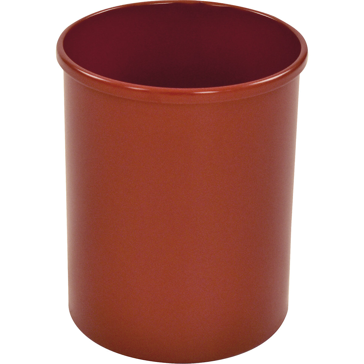Corbeille à papier, en acier, ronde, capacité 15 l, h x Ø 309 x 255 mm, rouge-4