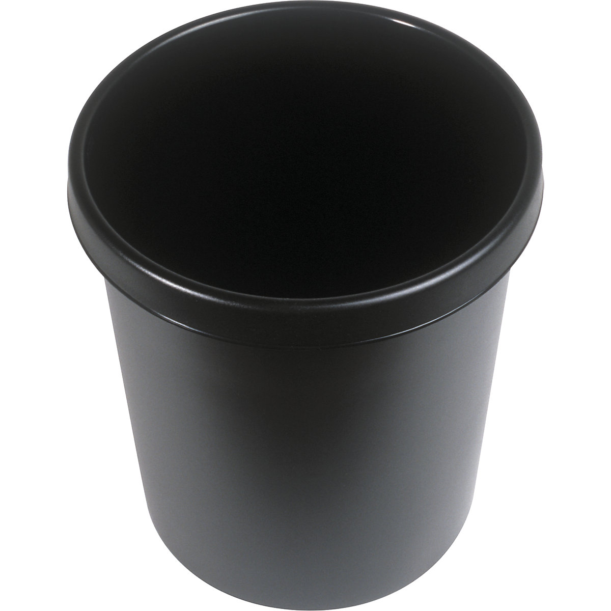 helit – Corbeille à papier en plastique, capacité 30 l, h x Ø 405 x 350 mm, noir, lot de 5