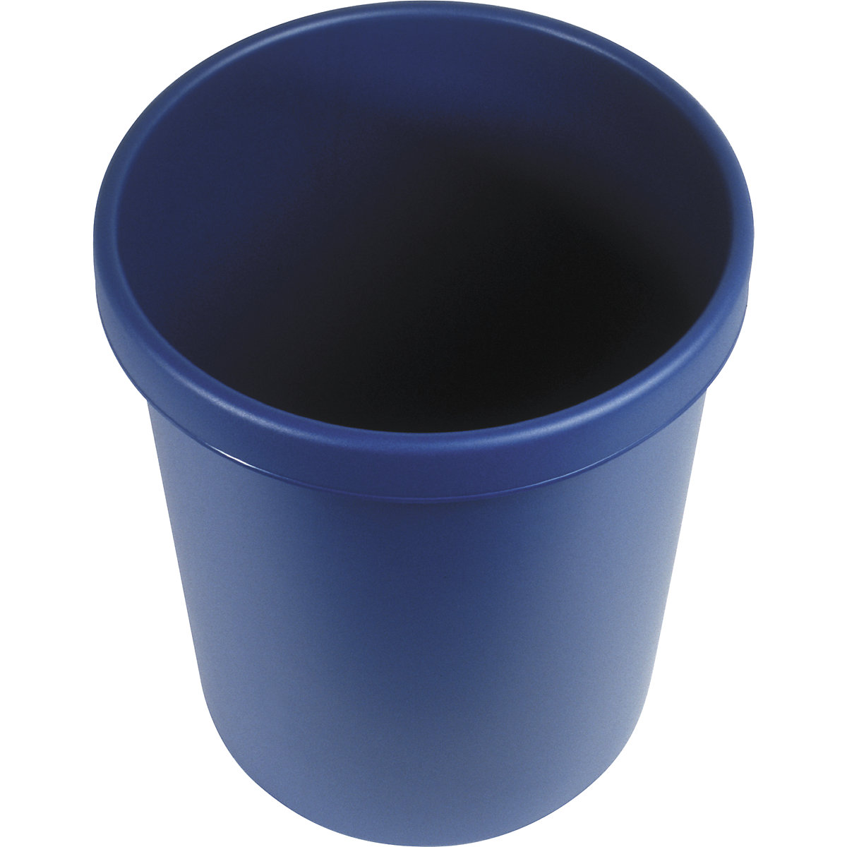 helit – Corbeille à papier en plastique, capacité 30 l, h x Ø 405 x 350 mm, bleu, lot de 5