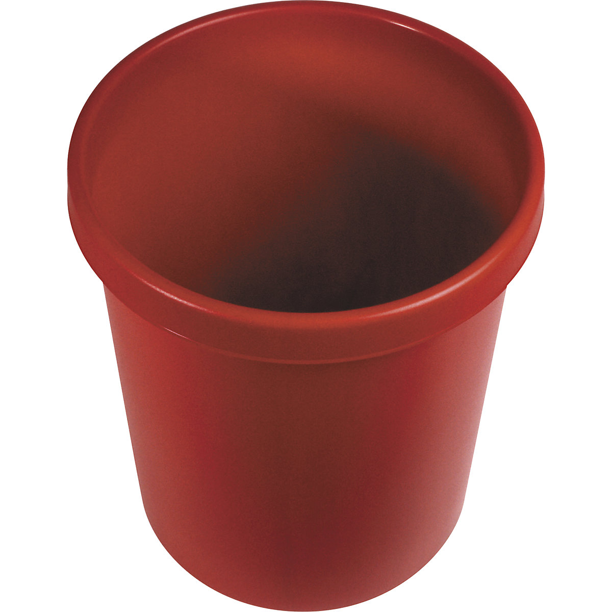 helit – Corbeille à papier en plastique, capacité 30 l, h x Ø 405 x 350 mm, rouge, lot de 5