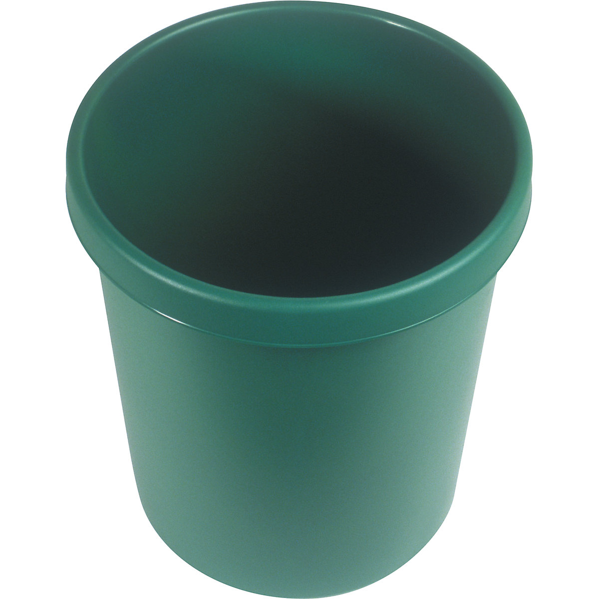 helit – Corbeille à papier en plastique, capacité 18 l, h x Ø 320 x 310 mm, vert, lot de 6