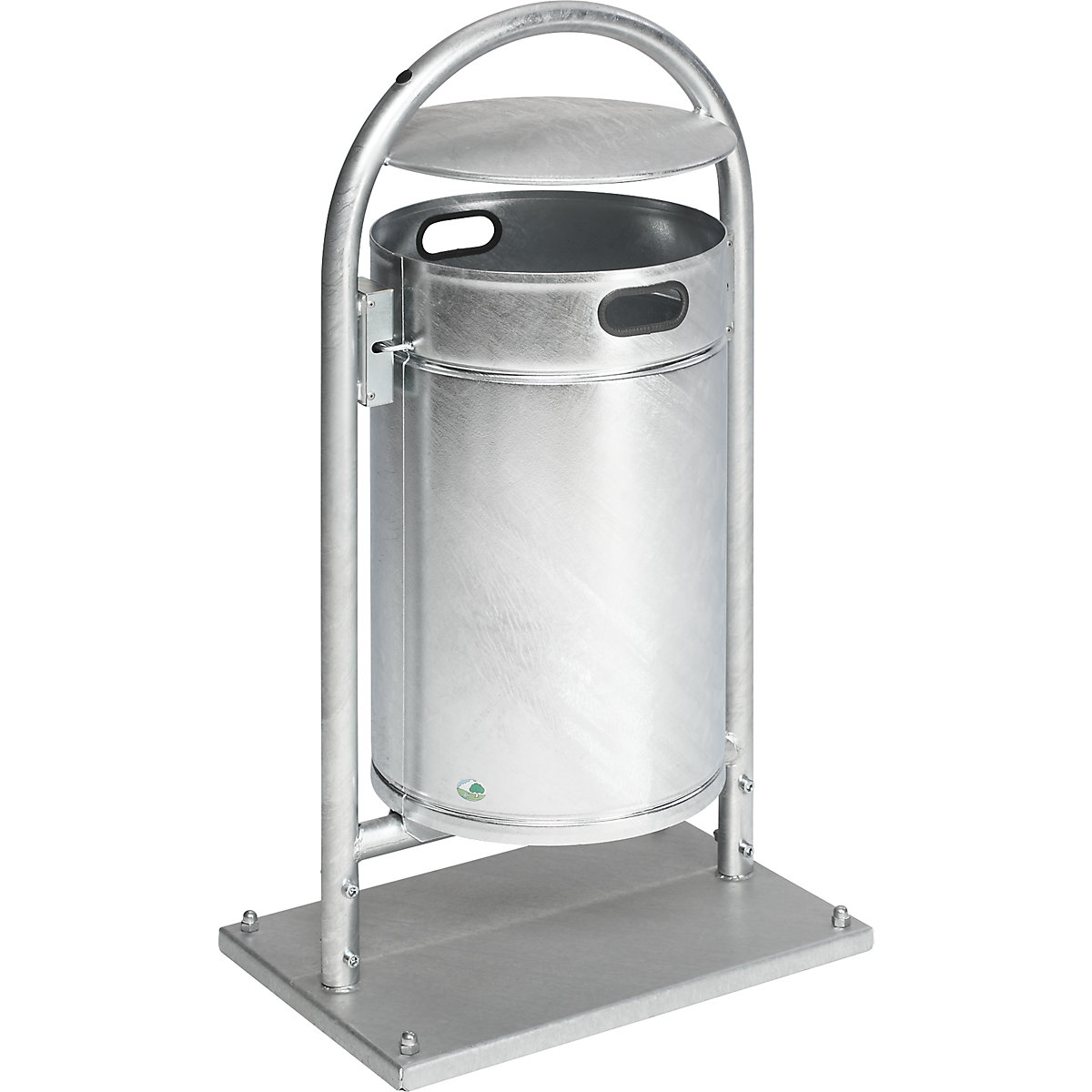 Collecteur de déchets d'extérieur, 60 l, en acier &ndash; VAR