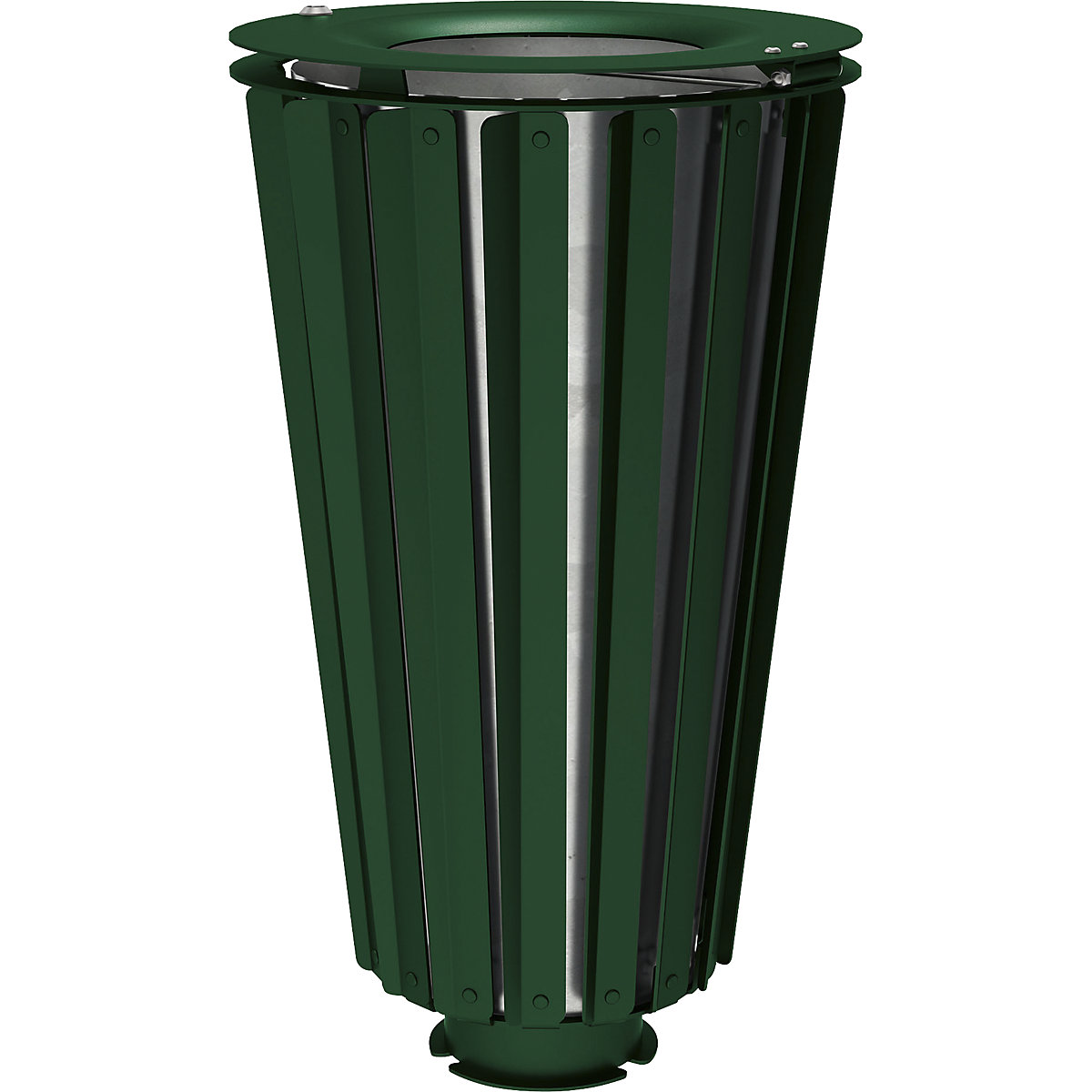Corbeille à déchets LOFOTEN – PROCITY, capacité 80 l, avec seau intérieur, vert-4