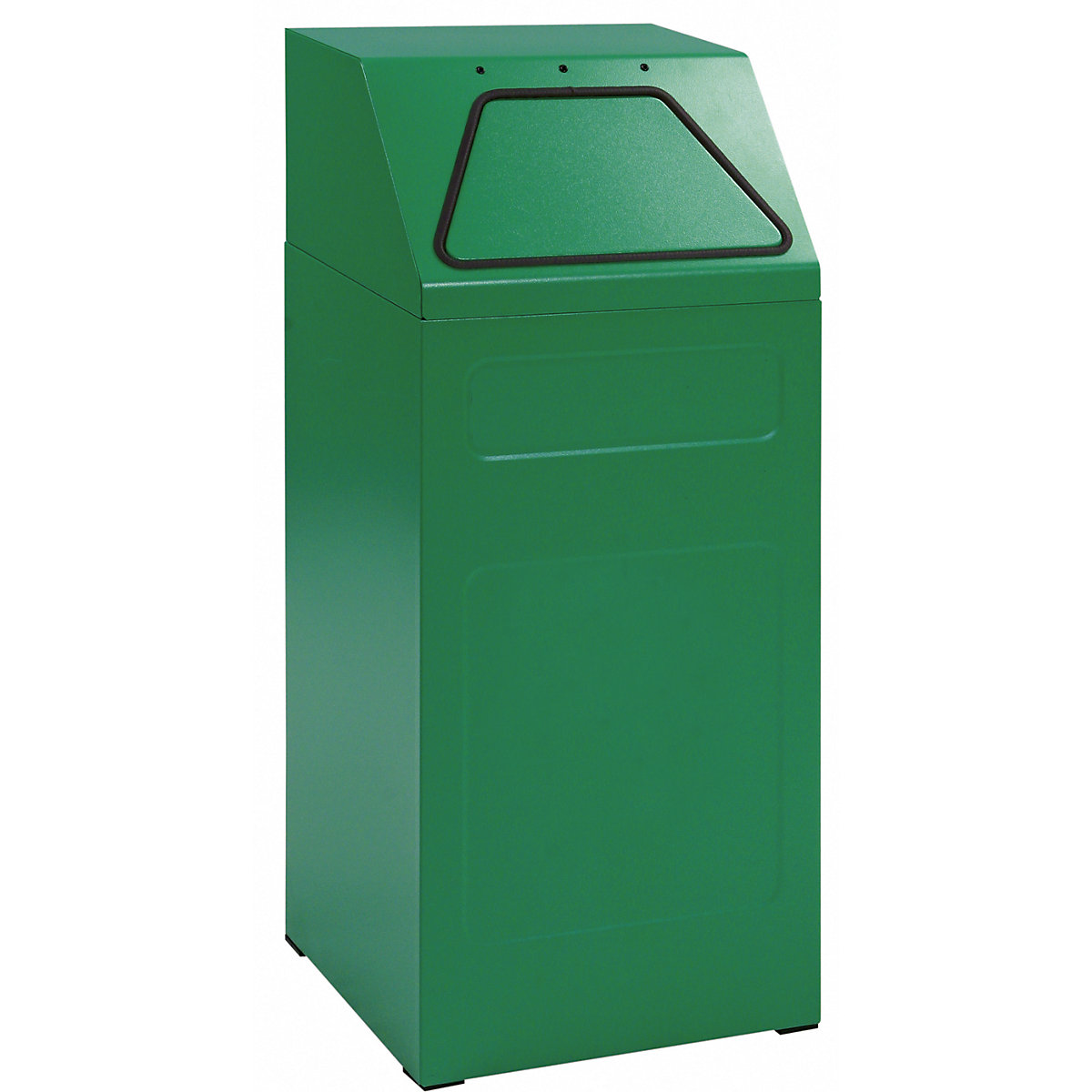 Collecteur de tri, capacité 65 l, l x h x p 400 x 960 x 380 mm, tôle d'acier, vert RAL 6024