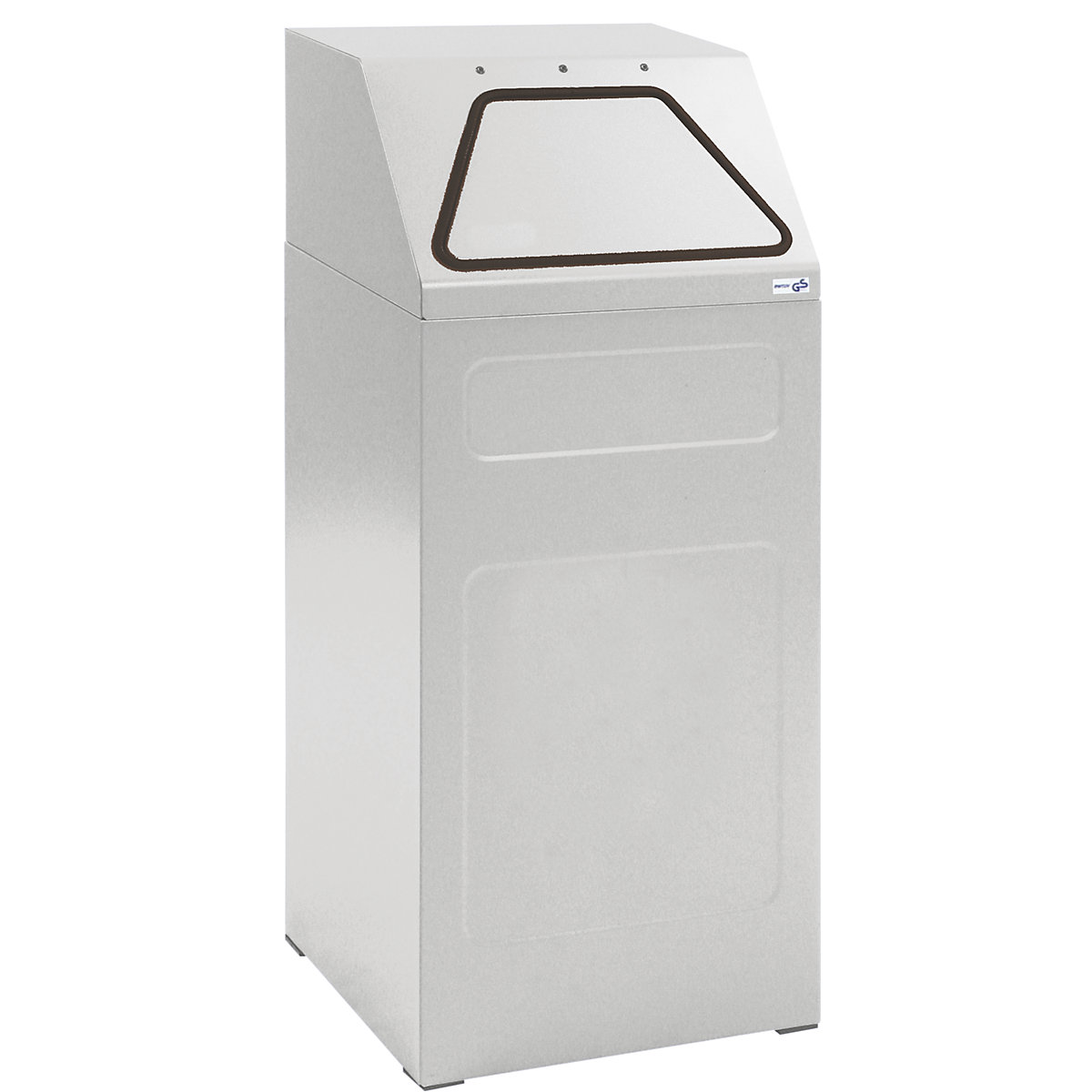 Conteneur de recyclage, capacité 65 l, l x h x p 400 x 960 x 380 mm, tôle d'acier, gris RAL 7035-6