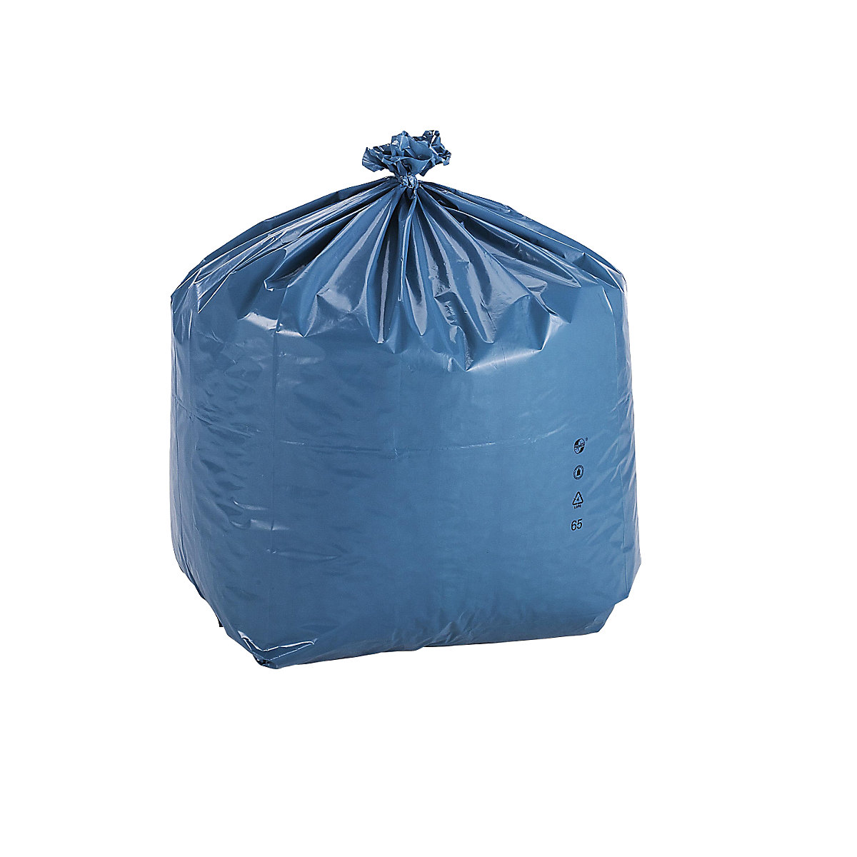 Sacs-poubelle grande capacité PREMIUM, PE basse densité, capacité 80 l, L x l x h 500 x 450 x 900 mm, épaisseur 60 µm, bleu, lot de 150