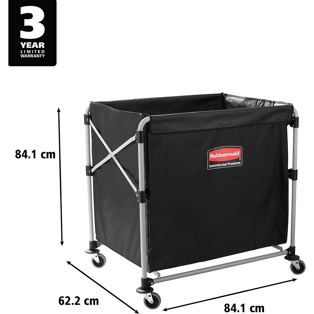 Chariot à linge / chariot à déchets – Rubbermaid (Illustration du produit 2)-1