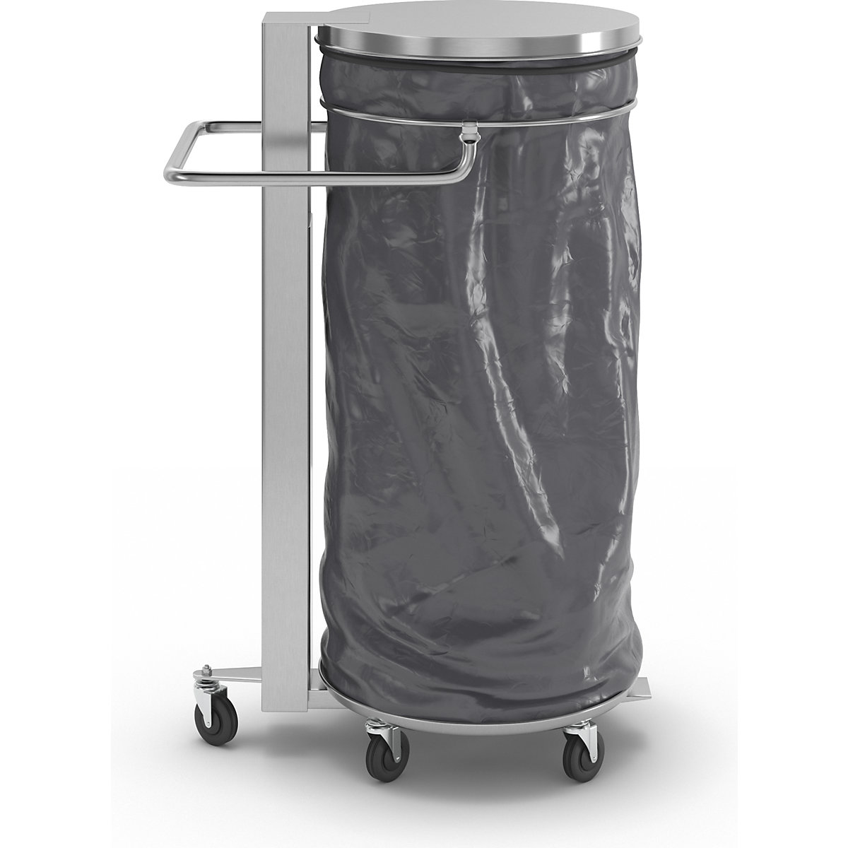 Support pour sac-poubelle à pédale, en inox – VAR (Illustration du produit 5)-4