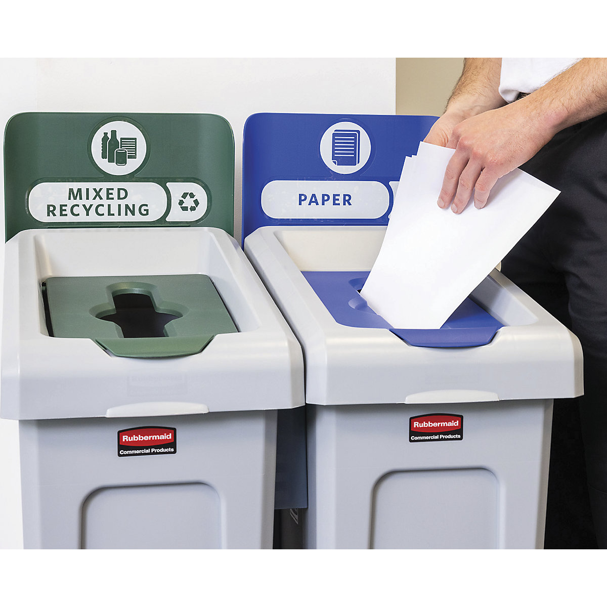 Recyklační stanice na tříděný odpad SLIM JIM® – Rubbermaid (Obrázek výrobku 13)-12