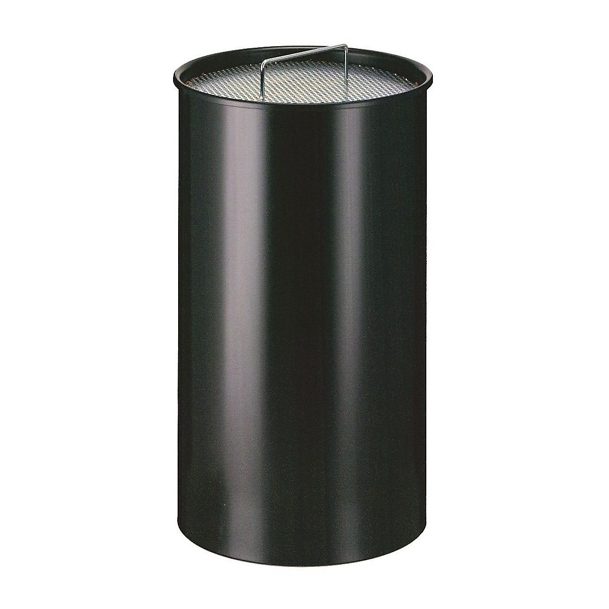 Stojanový popelník s pískem, kulatý, se sítkem, černá-3