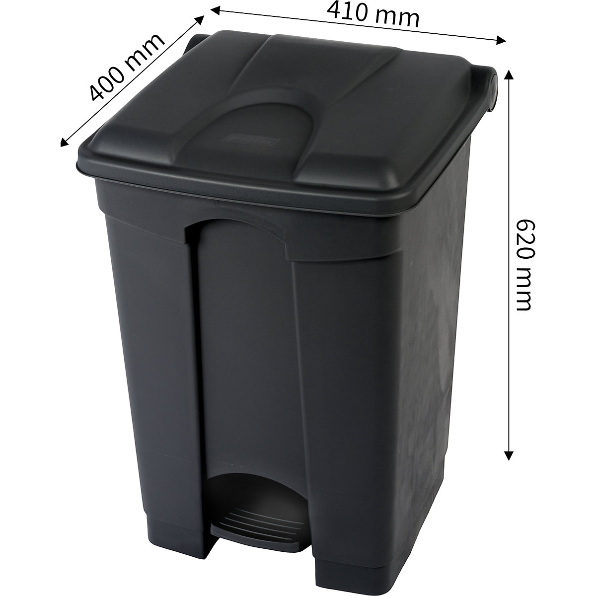 Nádoba na odpad z recyklátu s pedálem, antibakteriální – Probbax (Obrázek výrobku 2)-1