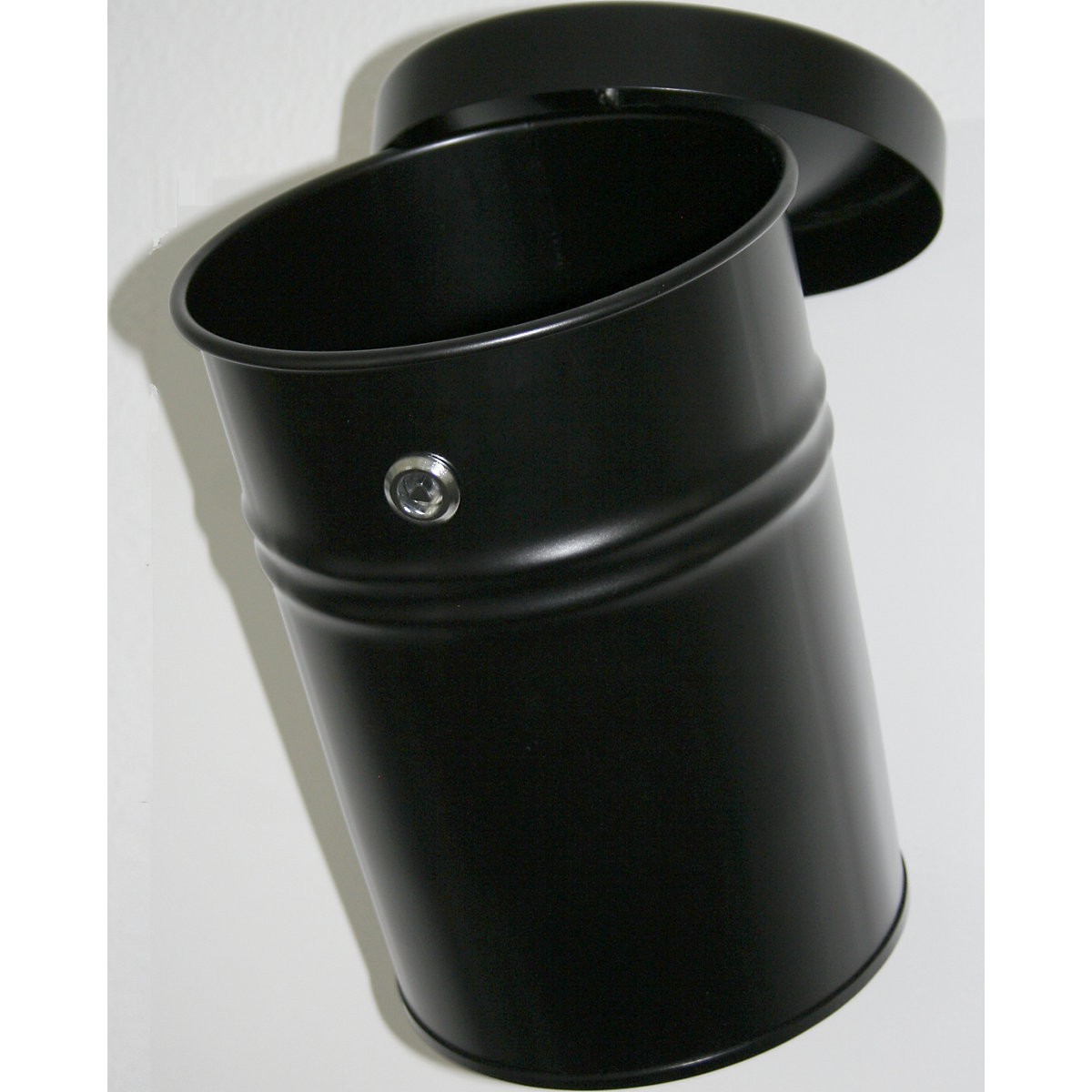 Nástěnná nádoba na odpadky, uzamykatelná, objem 16 l, v x Ø 340 x 245 mm, černá