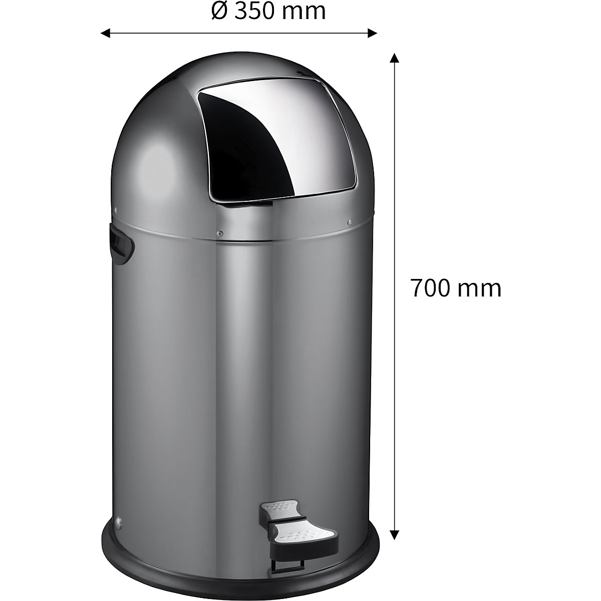 Odpadkový koš s funkcí Push s pedálem – EKO (Obrázek výrobku 5)-4