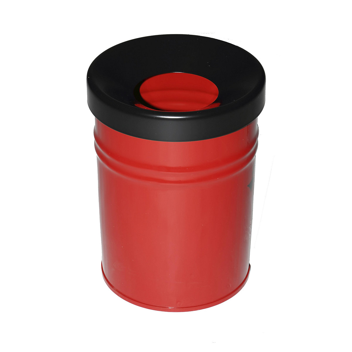 Pojemnik na odpady, samogaszący, poj. 24 l, wys. x Ø 370 x 295 mm, czerwony-3