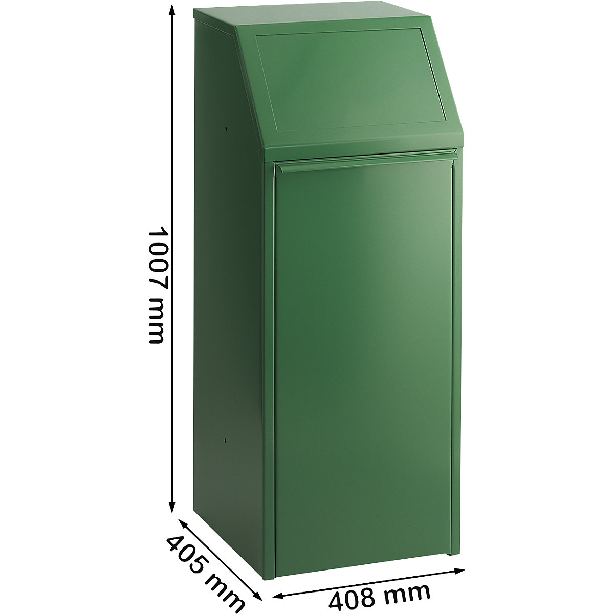 Pojemnik na surowce wtórne, blacha stalowa (Zdjęcie produktu 2)-1