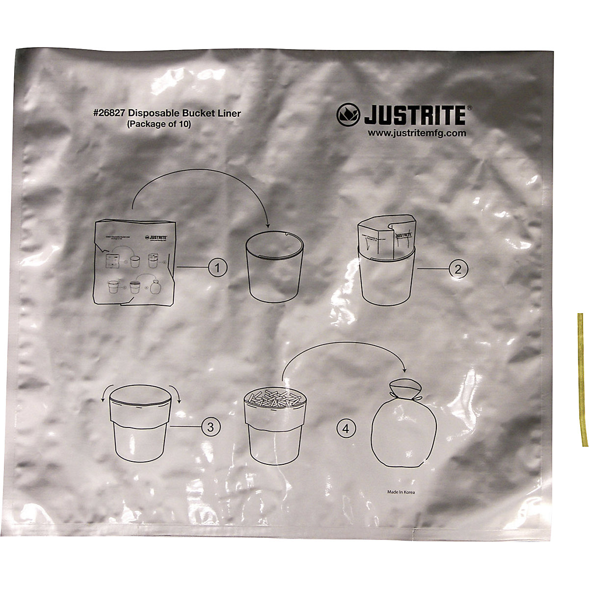 Specjalne worki na odpady, z powłoką aluminiową &ndash; Justrite