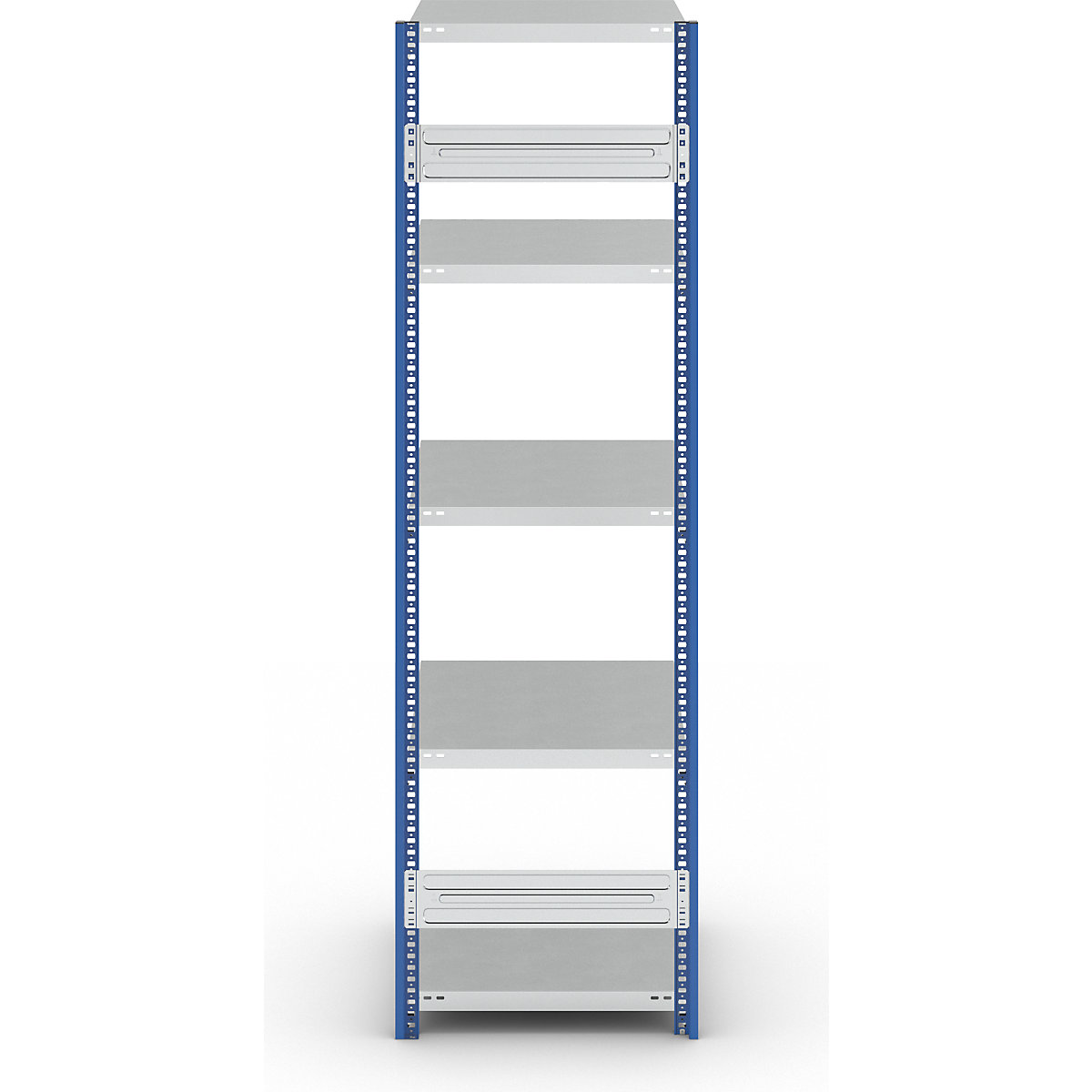 Magazynowy regał wtykowy, RAL 5010, konstrukcja lekka – eurokraft pro (Zdjęcie produktu 4)-3