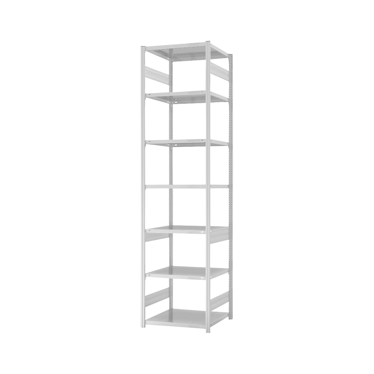 Magazynowy regał wtykowy, RAL 7035, konstrukcja lekka – eurokraft pro (Zdjęcie produktu 7)-6