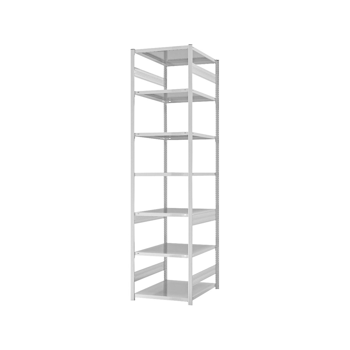 Magazynowy regał wtykowy, RAL 7035, konstrukcja lekka – eurokraft pro (Zdjęcie produktu 8)-7
