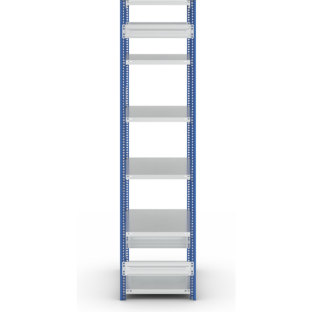 Magazynowy regał wtykowy, stojak regałowy, niebieski – eurokraft pro (Zdjęcie produktu 5)-4