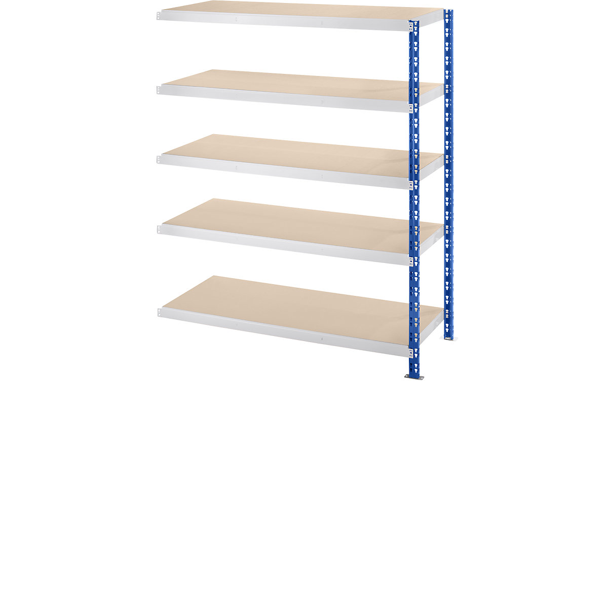 Regał wtykowy o dużej pojemności z półkami z płyty wiórowej – eurokraft basic, głęb. 600 mm, regał dodatk., wys. x szer. 1820 x 1525 mm-3