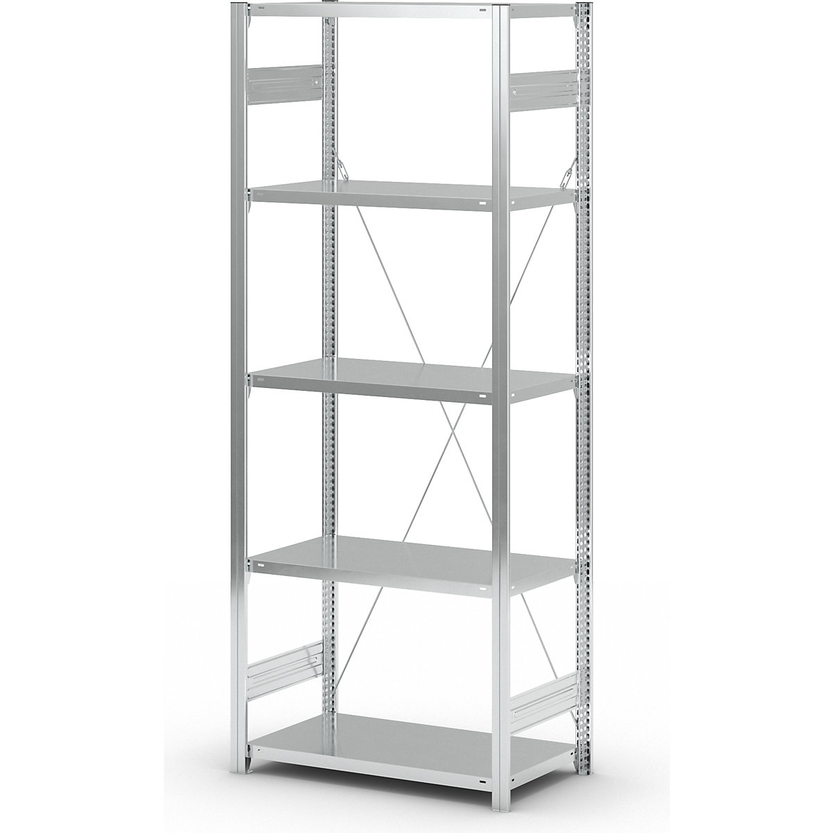Regał wtykowy z półkami, ocynkowany – eurokraft pro (Zdjęcie produktu 5)-4