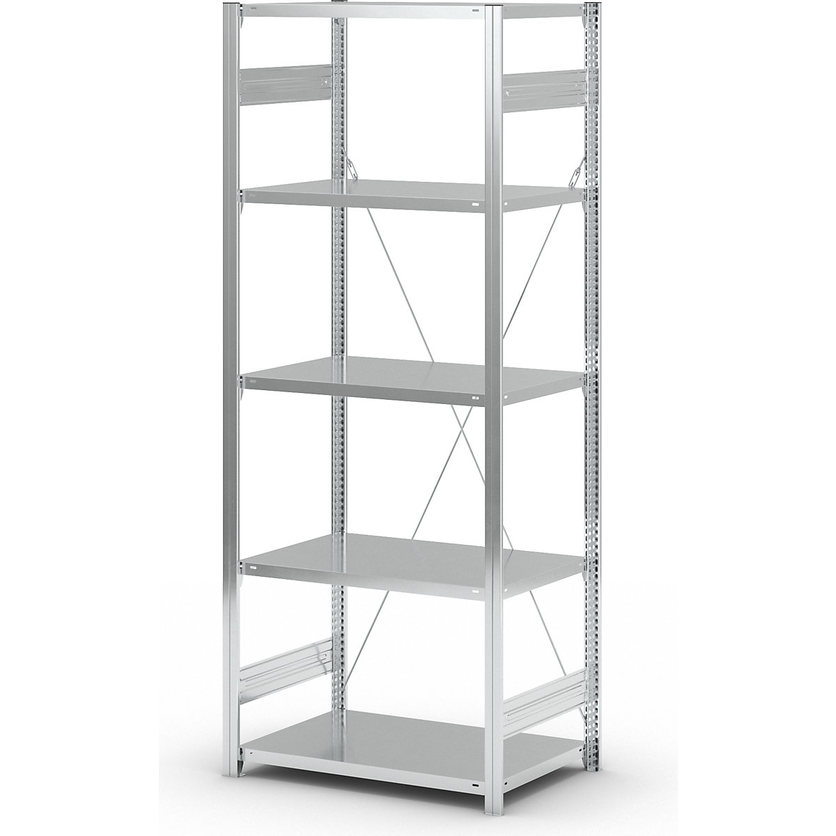 Regał wtykowy z półkami, ocynkowany – eurokraft pro (Zdjęcie produktu 5)-4