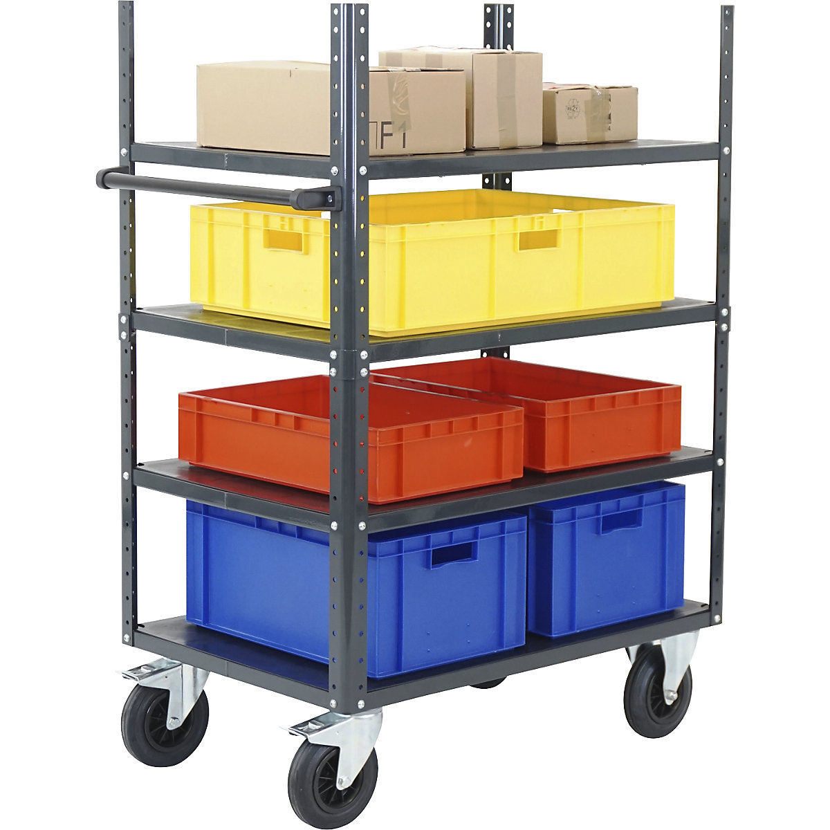 CustomLine polcos kocsi, 4 oldalról nyitott – eurokraft pro (Termék képe 7)-6