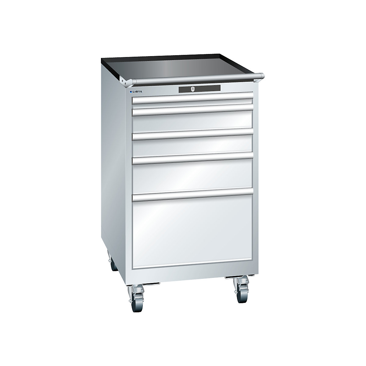 Szafa z szufladami, szer. 564 mm, ruchoma – LISTA (Zdjęcie produktu 5)-4