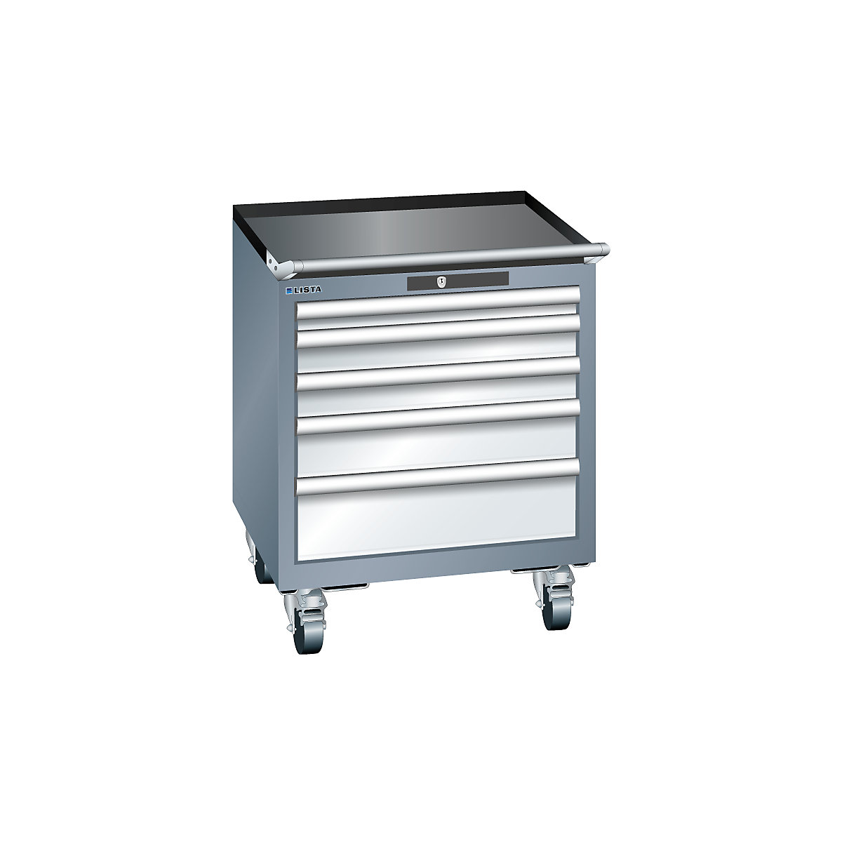 Szafa z szufladami, szer. 564 mm, ruchoma – LISTA