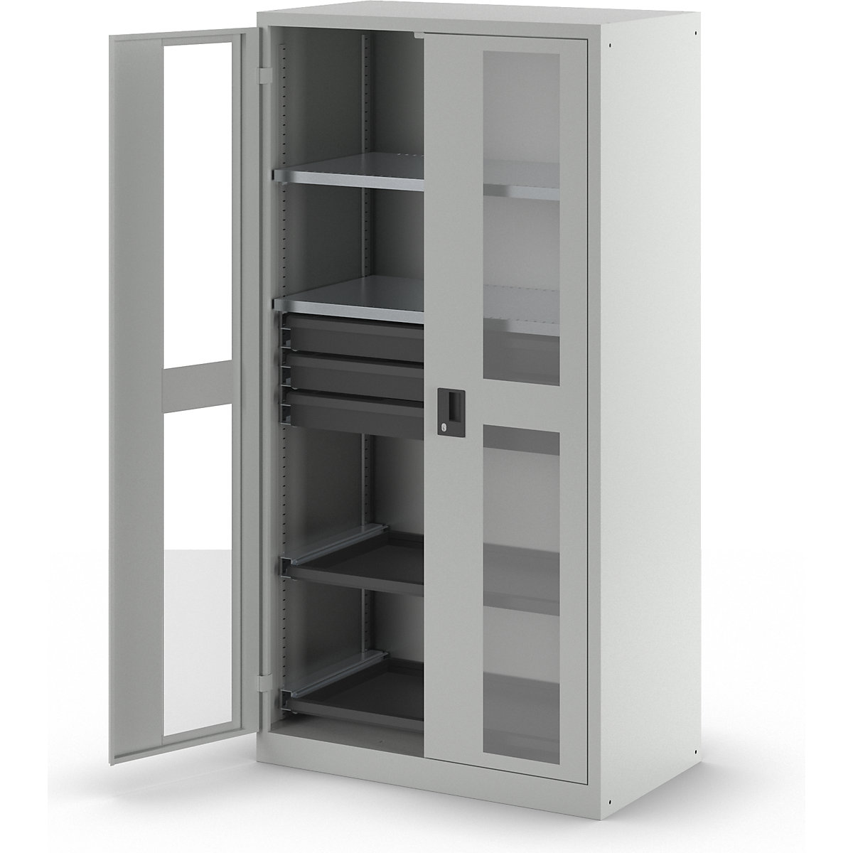 Szafa z okienkami, wys. x szer. x głęb. 1950 x 1000 x 580 mm – LISTA (Zdjęcie produktu 7)-6