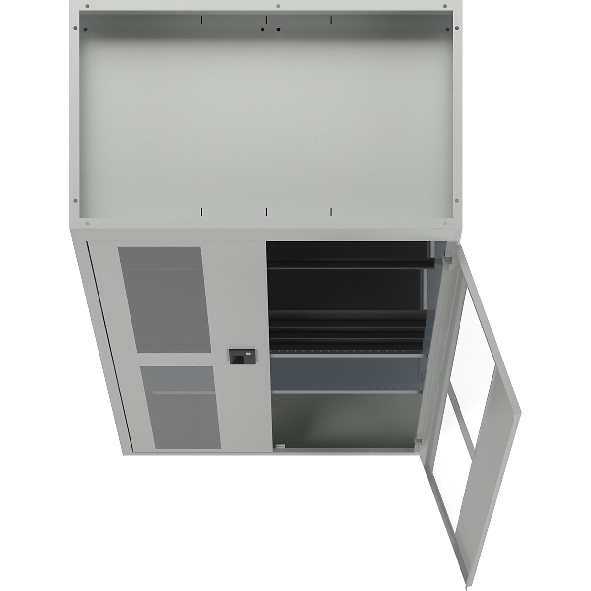 Szafa z okienkami, wys. x szer. x głęb. 1950 x 1000 x 580 mm – LISTA (Zdjęcie produktu 6)-5