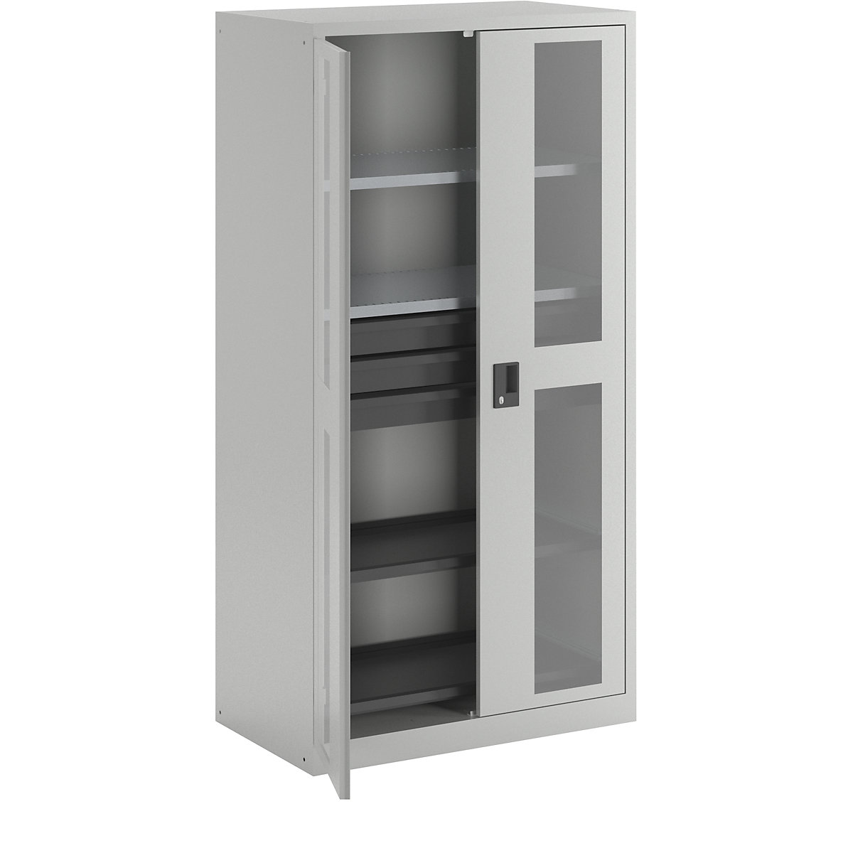 Szafa z okienkami, wys. x szer. x głęb. 1950 x 1000 x 580 mm – LISTA