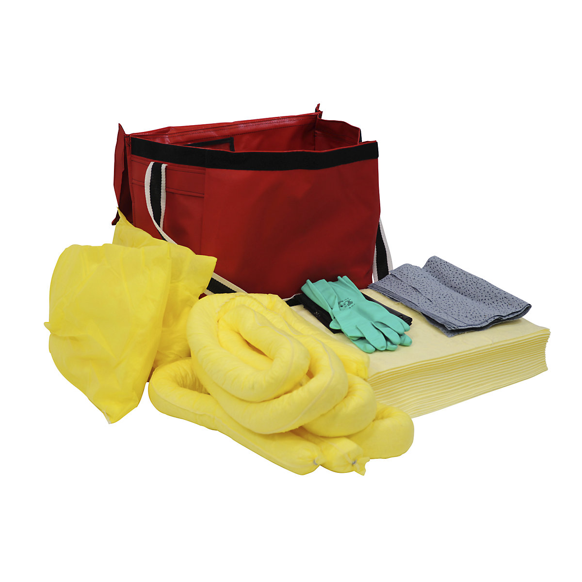 Vészhelyzeti készlet szivárgáshoz, PVC táskában, vegyszerekhez alkalmas kivitel-7