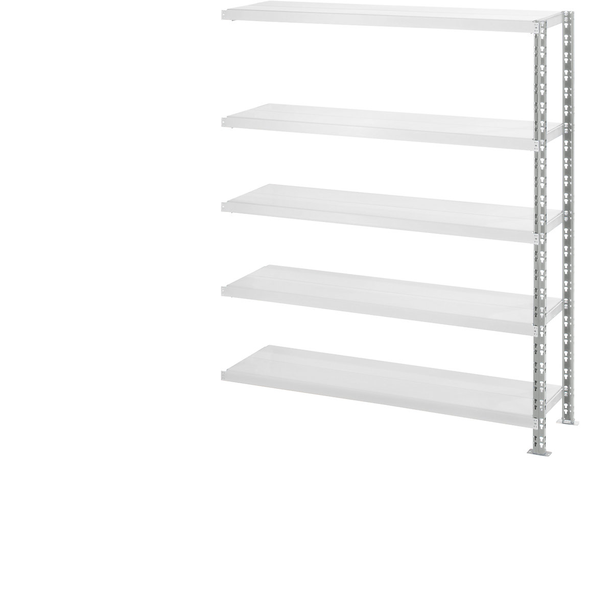 Nagypolcos összedugaszolós állvány acéllemez polcokkal