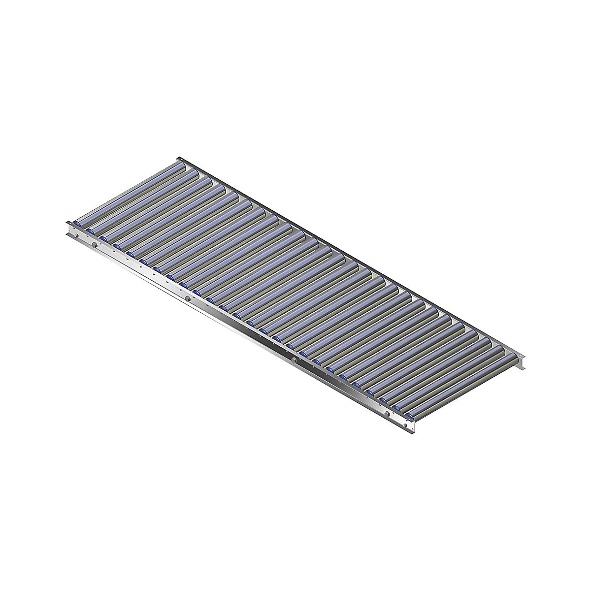 Vía de rodillos ligera, marco de aluminio con rodillos de aluminio – Gura, anchura de vía 600 mm, distancia entre ejes 75 mm, longitud 2,0 m-9