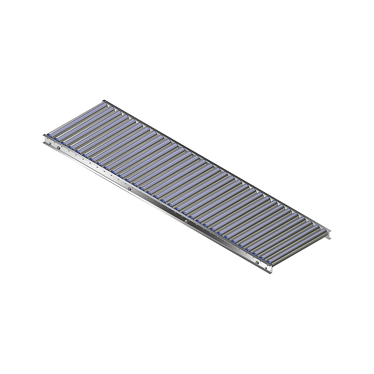 Vía de rodillos ligera, marco de aluminio con rodillos de aluminio – Gura, anchura de vía 500 mm, distancia entre ejes 62,5 mm, longitud 2,0 m-12