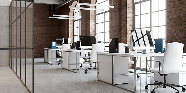 Modern bright office room
