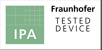 IPA. Symbole de l'institut Fraunhofer pour les techniques de production et l'automatisation.