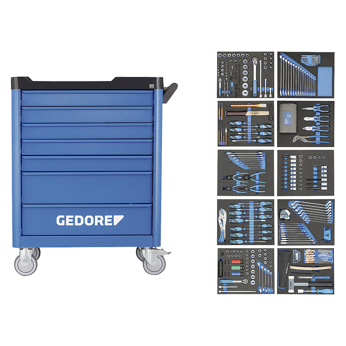 Carro de herramientas workster smartline, lleno &ndash; GEDORE