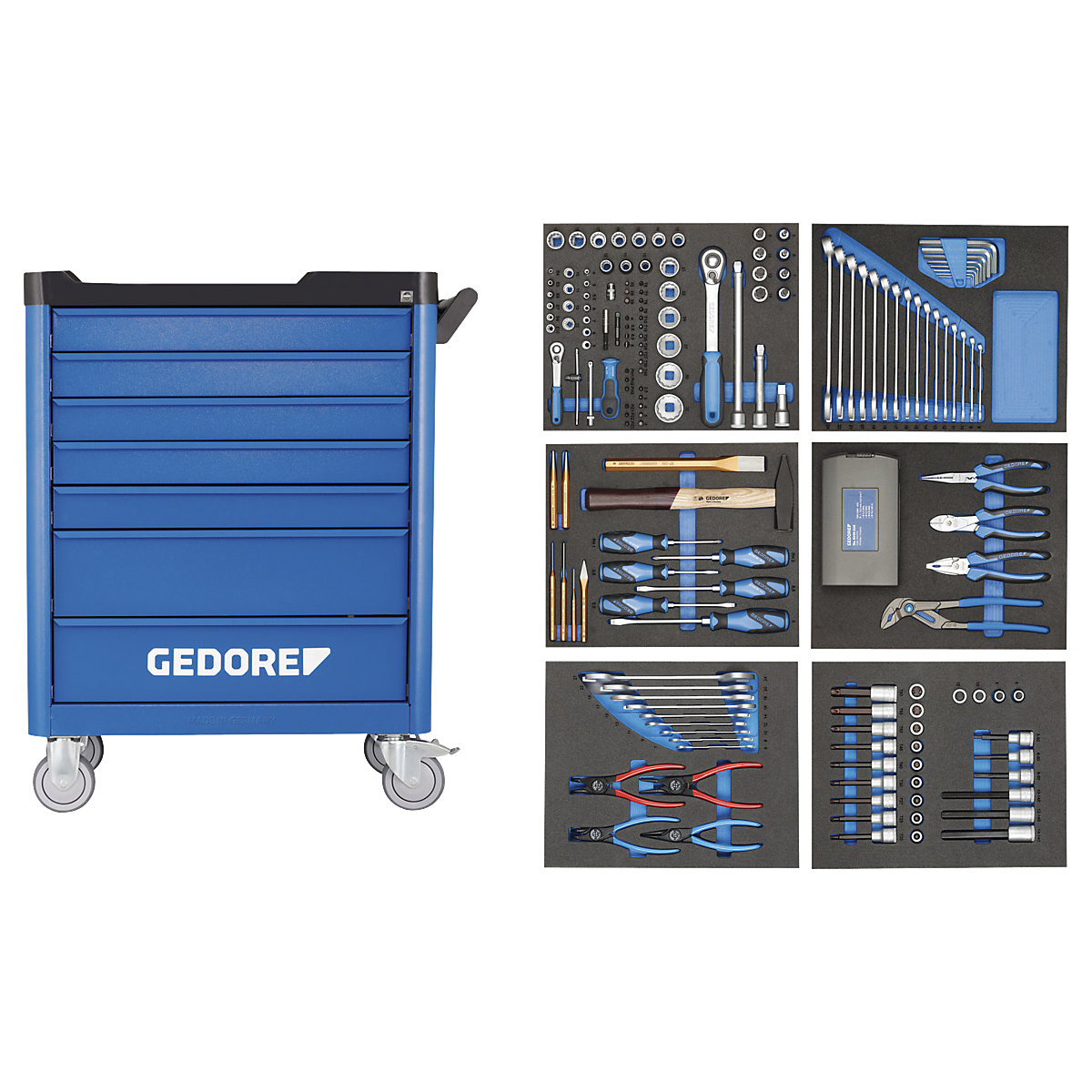 Carro de herramientas workster smartline, lleno &ndash; GEDORE