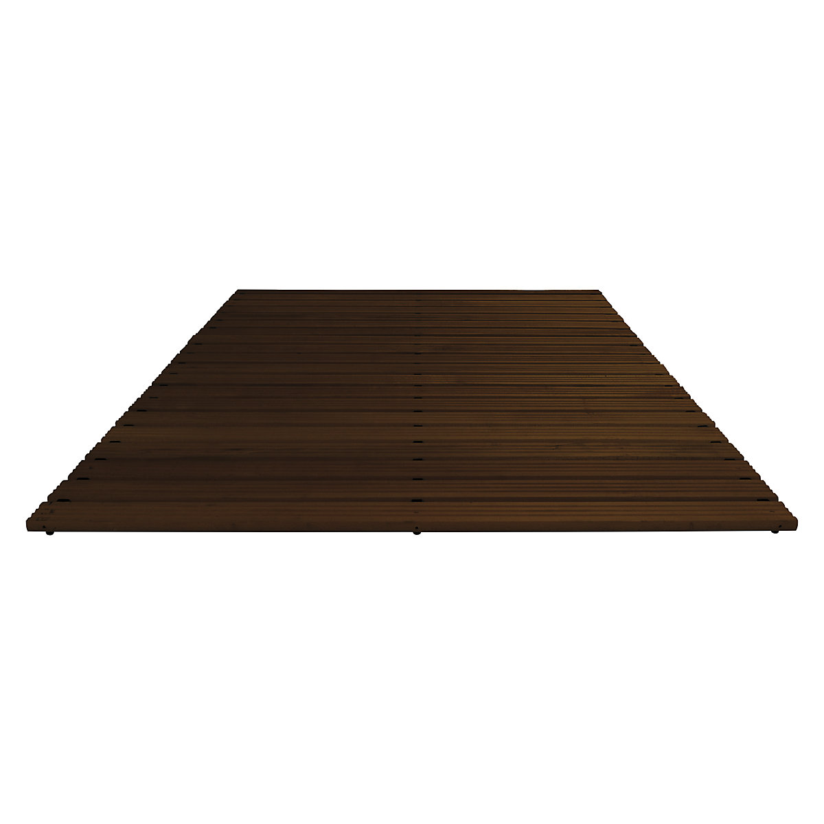 Pasarela de madera con barnizado oscuro, por metro lineal, sin biselado, anchura 1500 mm