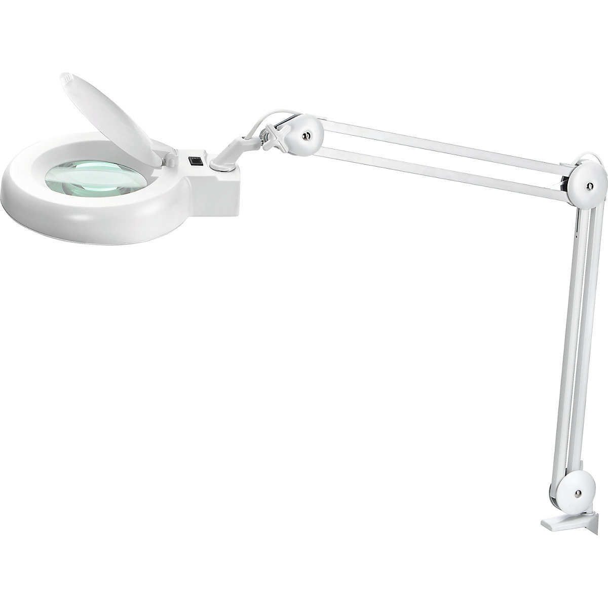 maul lampara con lupa longitud de brazo 400 mm con pinza para mesa