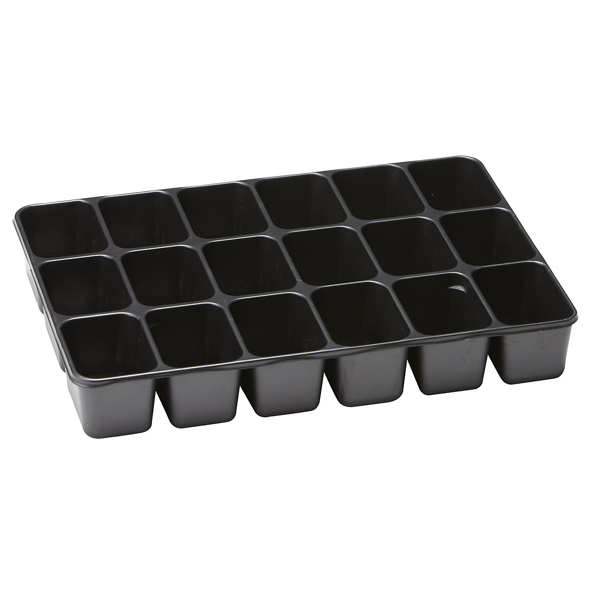 Inleggers, VE = 10 stuks, polystyreen, zwart, achttienvoudige indeling-4