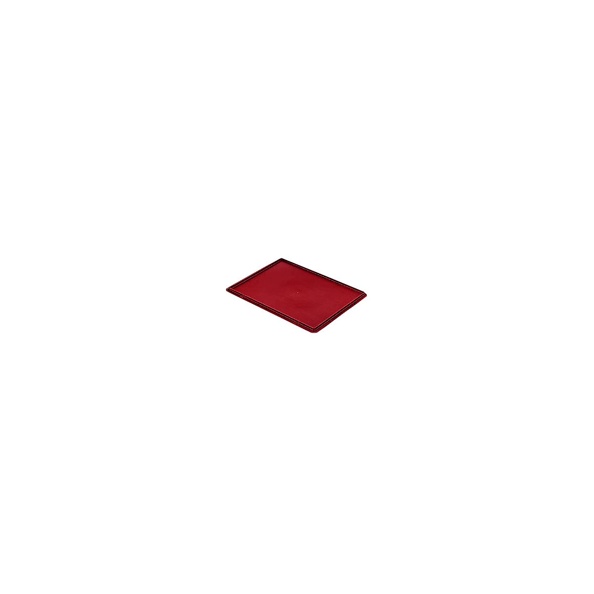 Oplegdeksel voor stapelbak, VE = 4 stuks, l x b = 400 x 300 mm, rood-2