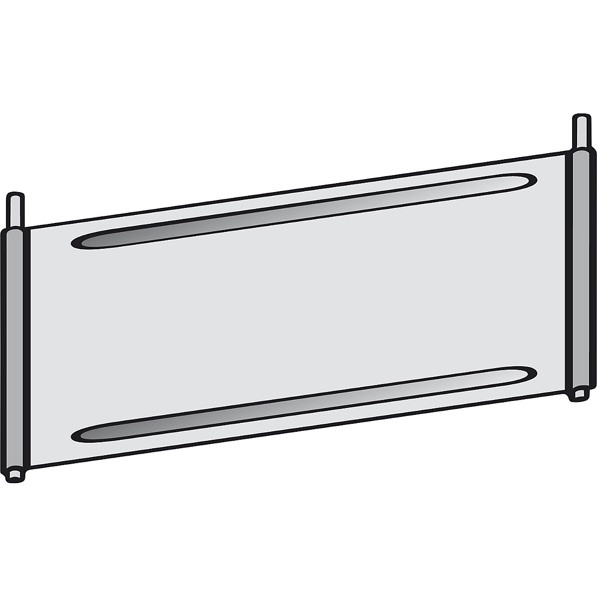 Scheidingsschot voor vakkenstelling – hofe, verzinkt, voor legbord, b x d = 1000 x 400 mm-4