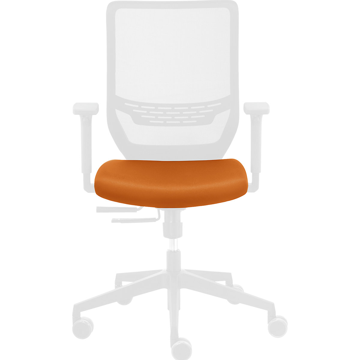 Zittinghoes TO-SYNC – TrendOffice, voor kantoordraaistoel, oranje-5